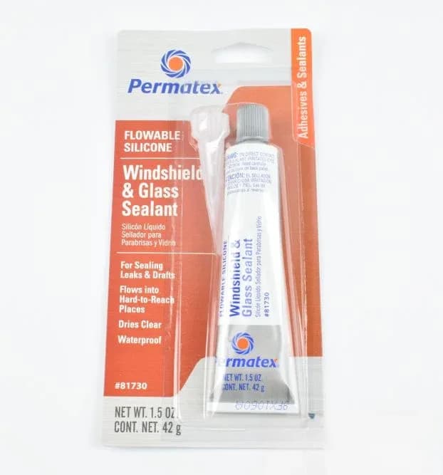 Герметик скла прозорий 42г "Permatex" (Flowable Silicone Windshield & Glass Sealer)