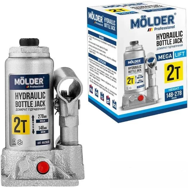 Домкрат гідравлічний 2 т 148-278мм "MOLDER"