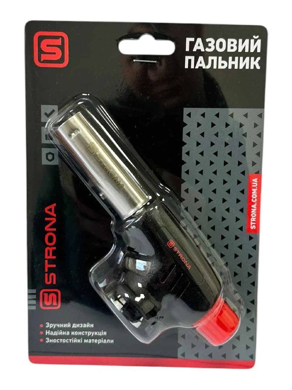 Пальник-насадка газова на бут. балон з п'єзопідпалом на регуляторі Strona