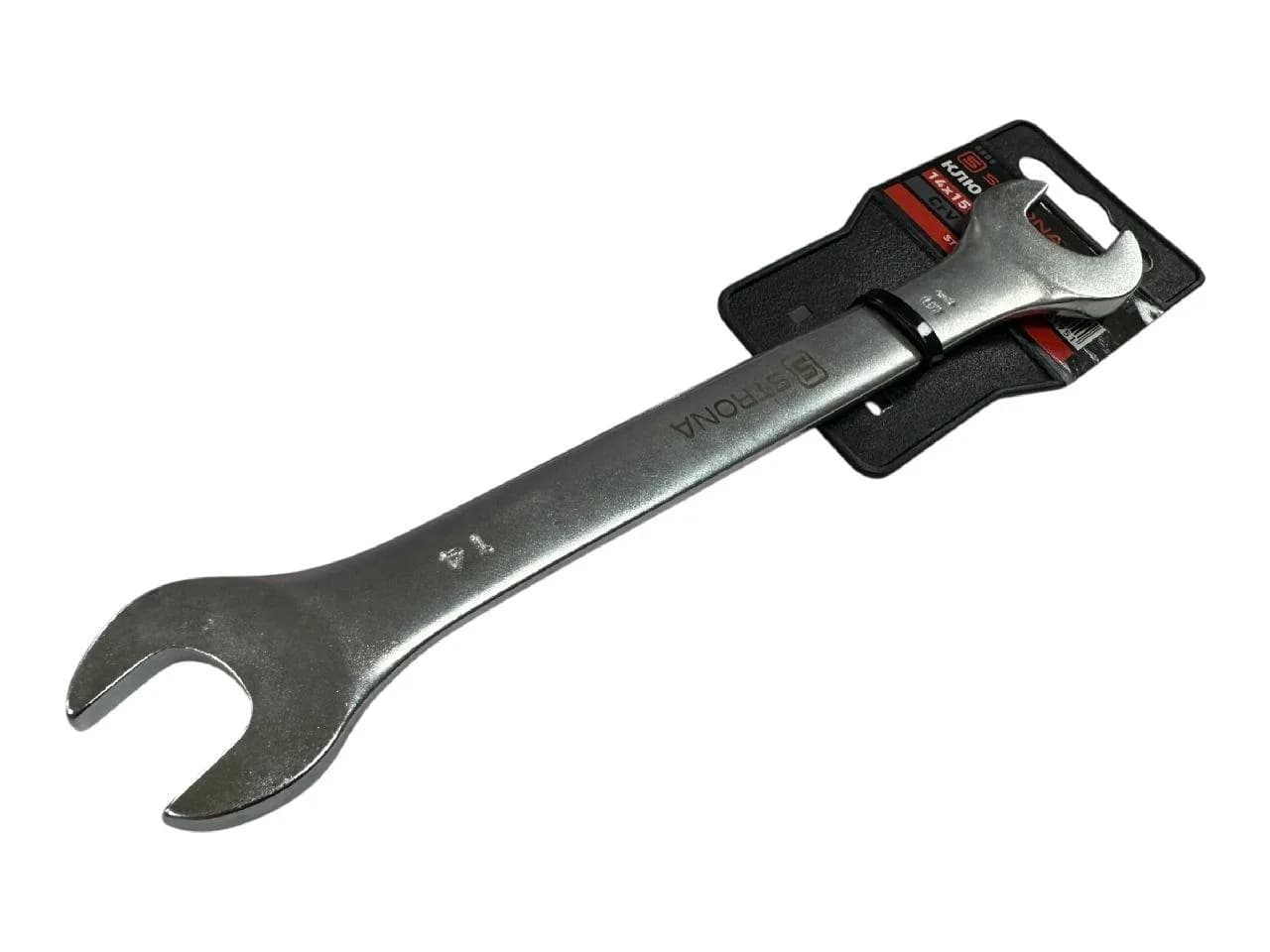 Ключ ріжковий 14х15 мм CrV satine