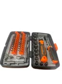 Викрутка з бітами та головками 1/4" 38 шт CrV тріскачкова, подовжувачі, тріскачка 2