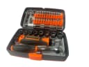 Викрутка з бітами та головками 1/4" 38 шт CrV тріскачкова, подовжувачі, тріскачка 4