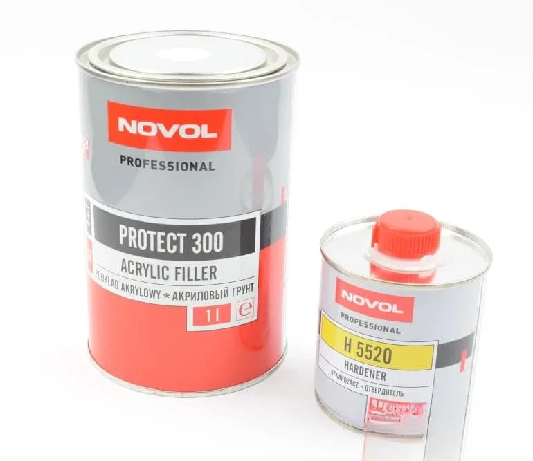 Грунт акрил. 4+1 "NOVOL" PROTECT 300 білий 1л+0.25л затв.