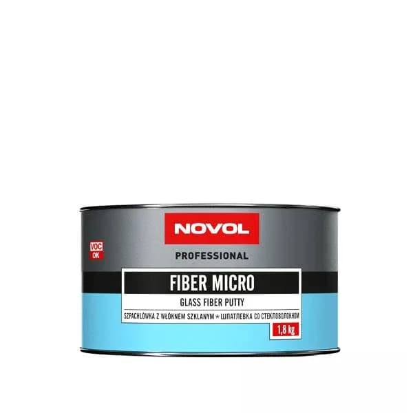 Шпаклівка "NOVOL" FIBER MICRO з дрібним скловолокном 1.8 кг.