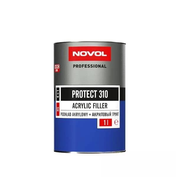 Грунт акрил. 4+1 "NOVOL" PROTECT 310 сірий 1л+0.25л затв.