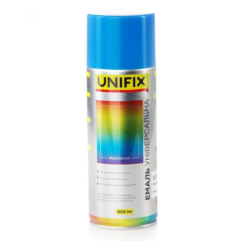 Фарба аерозольна "UNIFIX" акрил. 400мл. небесна синя (RAL 5015)