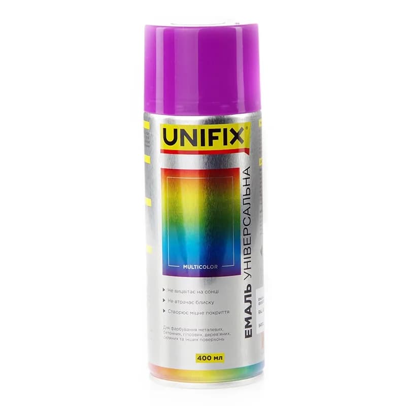 Фарба аерозольна "UNIFIX" акрил. 400мл. фіолетова (RAL 4005)