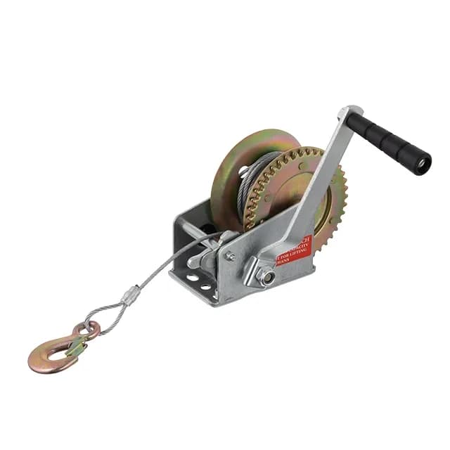 Лебідка ручна барабанна сталевий трос d 4,2 мм, 10 м, 450 кг Intertool