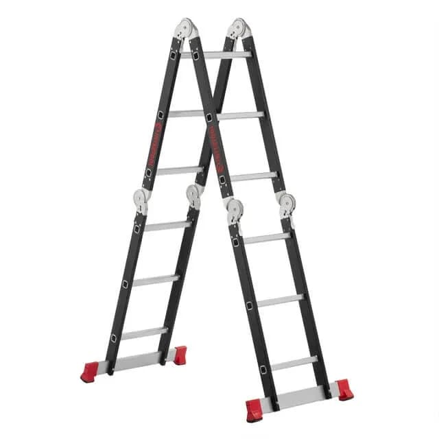 Драбина-трансформер сталева 4х3 сходинки, висота 3380 мм, до 150 кг Intertool