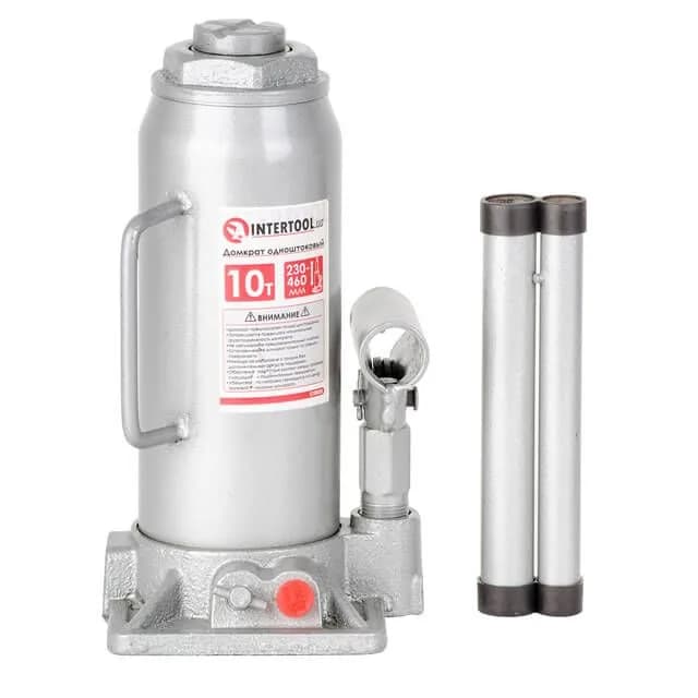 Домкрат гідравлічний 10 т 230-460мм "INTERTOOL"