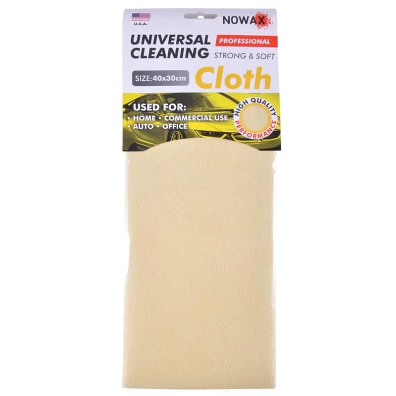 Ганчірка для кузова замшева 40*30см жовта "NOWAX" Professional