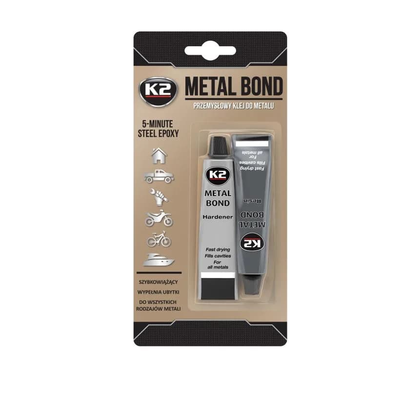 Клей епоксидний 2-комп. Metal Bond 5 хв. "K2" 57г сірий