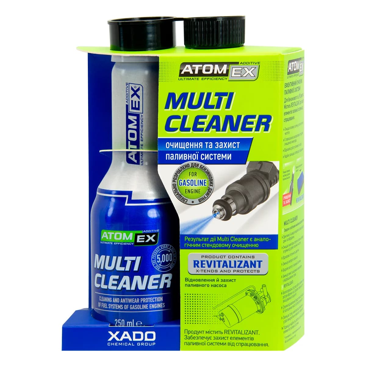 Очисник паливної системи бензинових двигунів "XADO" ATOMEX Multi Cleaner 250 мл