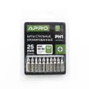 Біта (набір 10 шт.) "APRO" PH1*25мм (хром) 1