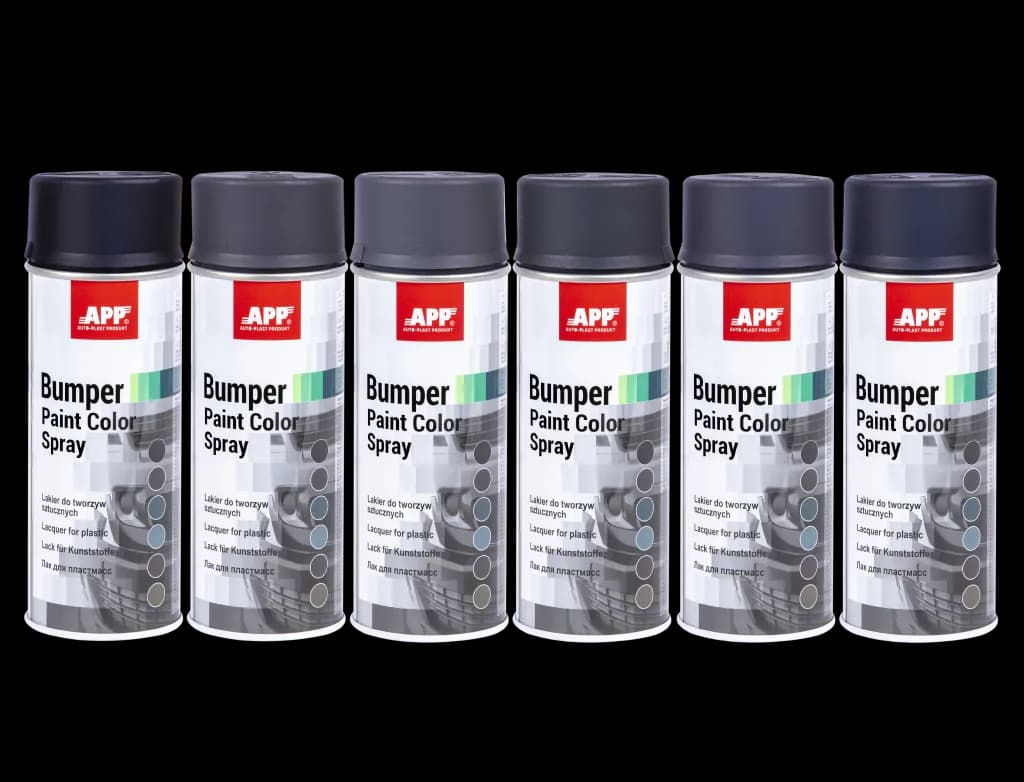 Фарба аер. для бамперів "APP" Bumper Paint Color Spray темно-сіра 400мл.
