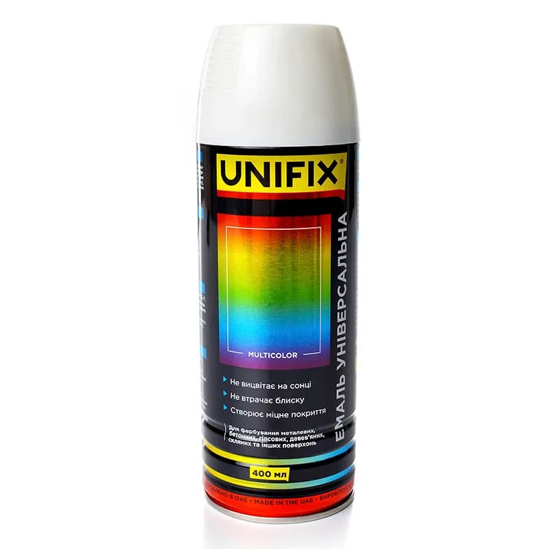 Фарба аер. "UNIFIX" 400мл. білий кремовий (RAL 9001)