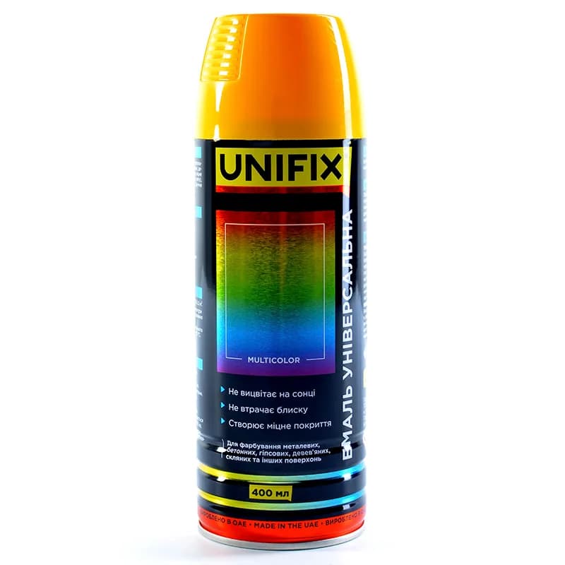 Фарба аер. "UNIFIX" 400мл. жовтий динний (RAL 1028)
