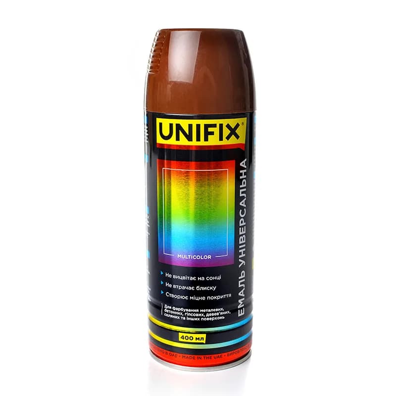 Фарба аер. "UNIFIX" 400мл. коричневий оливковий (RAL 8008)