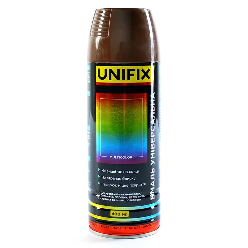 Фарба аер. "UNIFIX" 400мл. коричневий горіховий (RAL 8011)