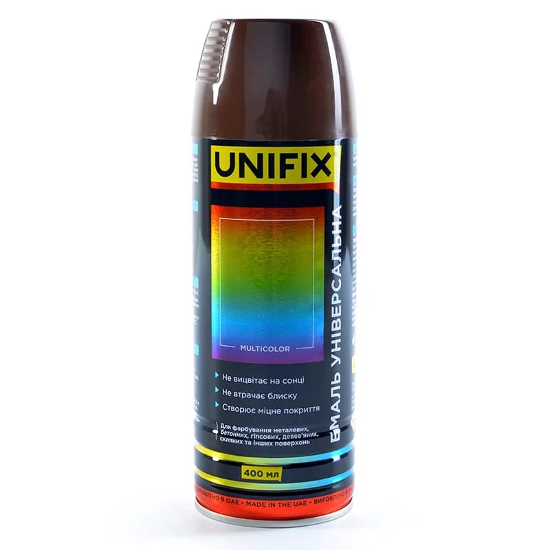 Фарба аер. "UNIFIX" 400мл. коричневий шоколадний (RAL 8017)