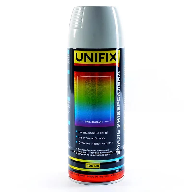 Фарба аер. "UNIFIX" 400мл. сірий світлий (RAL 7035)
