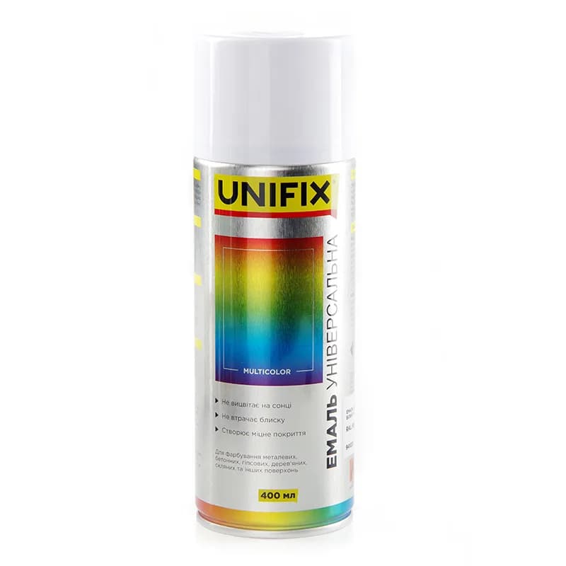Фарба аер. "UNIFIX" акрил. 400мл. білий мат (RAL 9003)