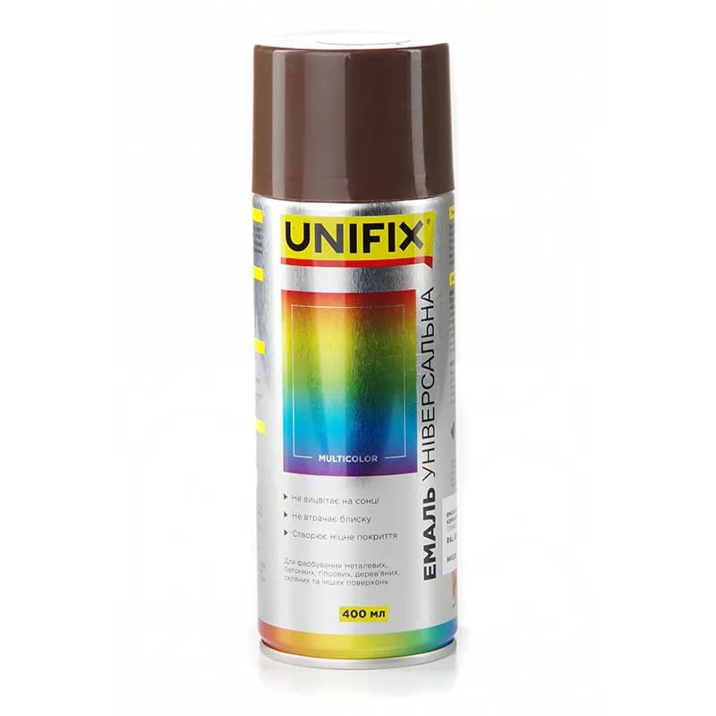 Фарба аер. "UNIFIX" акрил. 400мл. коричнева камуфляжна (RAL 8028)