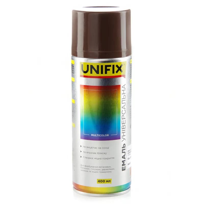 Фарба аер. "UNIFIX" акрил. 400мл. коричнева шоколадна (RAL 8017)