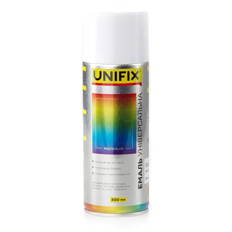 Фарба аер. "UNIFIX" акрил. 400мл. кремова (RAL 9002)