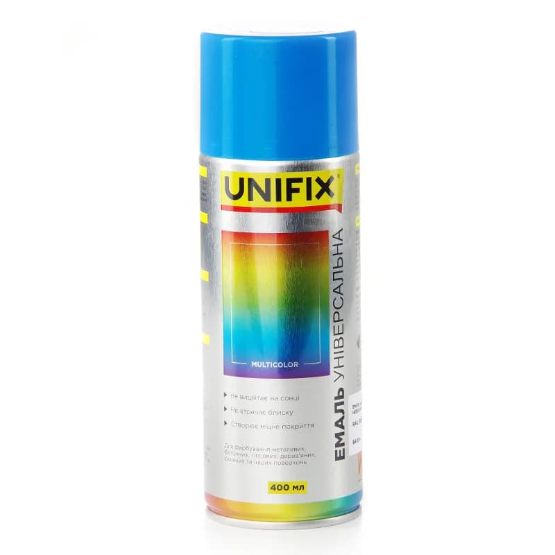 Фарба аер. "UNIFIX" акрил. 400мл. небесна синя (RAL 5015)