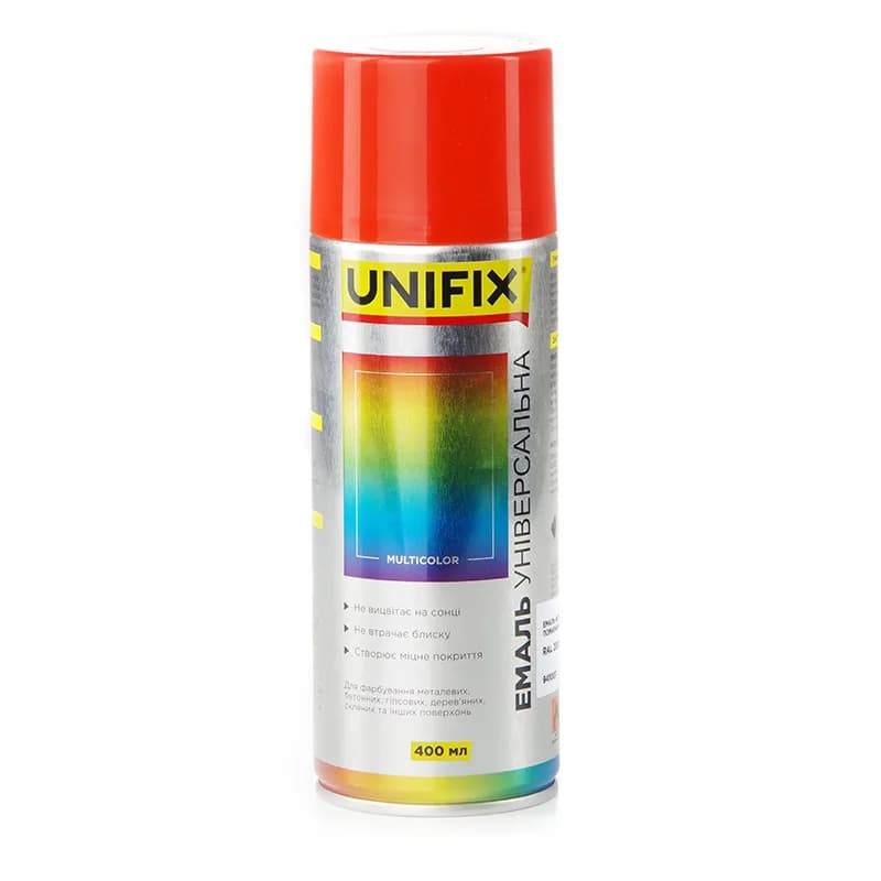 Фарба аер. "UNIFIX" акрил. 400мл. помаранчевий (RAL 2004)