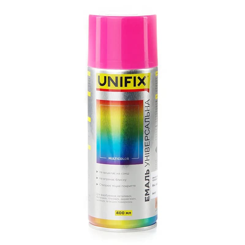 Фарба аер. "UNIFIX" акрил. 400мл. рожева (RAL 4003)