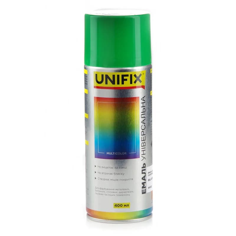 Фарба аер. "UNIFIX" акрил. 400мл. салатова (RAL 6018)