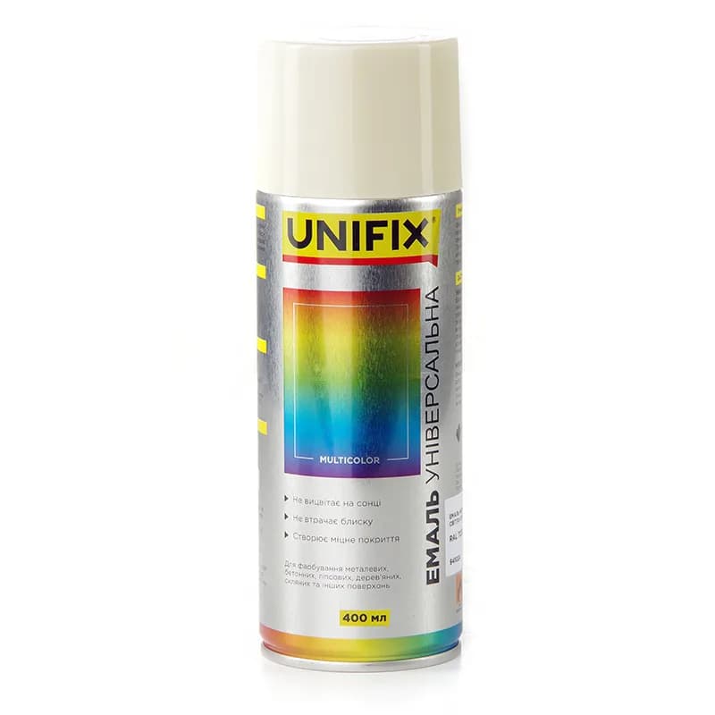 Фарба аер. "UNIFIX" акрил. 400мл. світло сіра (RAL 7035)