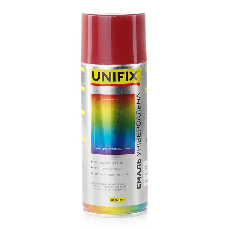 Фарба аер. "UNIFIX" акрил. 400мл. сигнальний червоний (RAL 3001)
