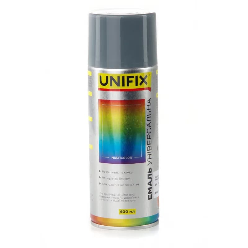 Фарба аер. "UNIFIX" акрил. 400мл. темно сіра (RAL 7031)