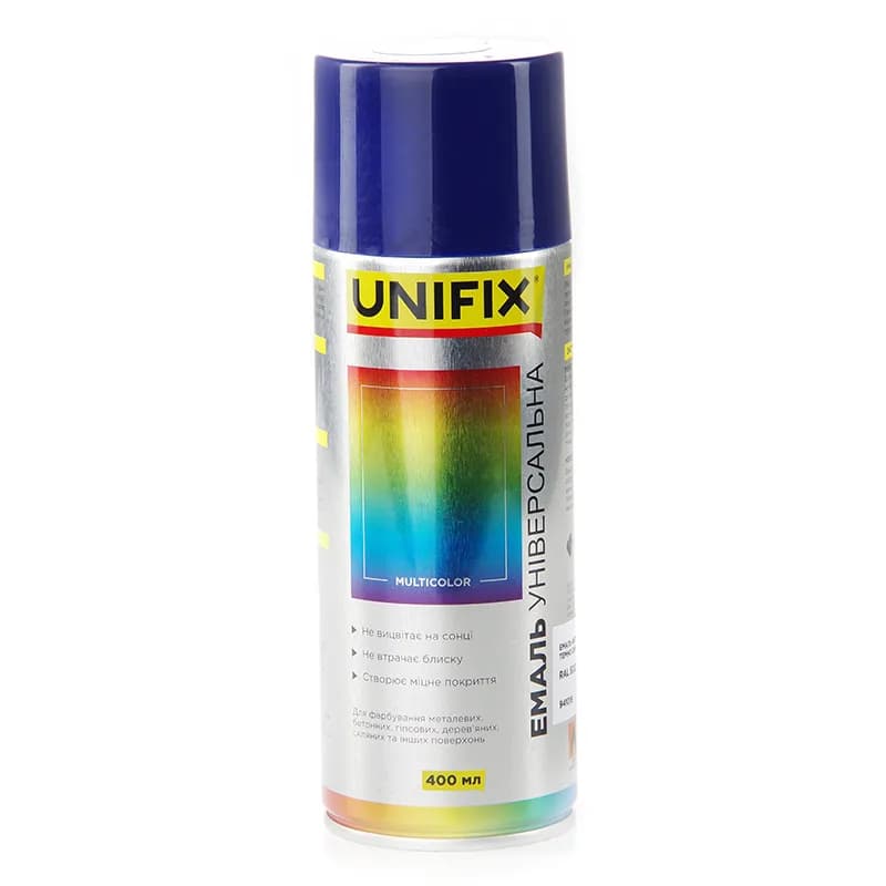 Фарба аер. "UNIFIX" акрил. 400мл. темно синя (RAL 5022)