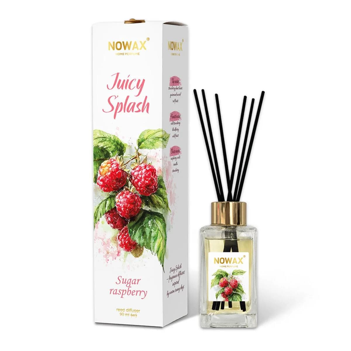 Освіжувач "NOWAX" (рідкий) Juicy Splash - Sugar Raspberry (90 мл.)