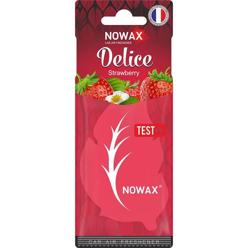 Освіжувач "NOWAX" (сухий листочок) Delice - Strawberry