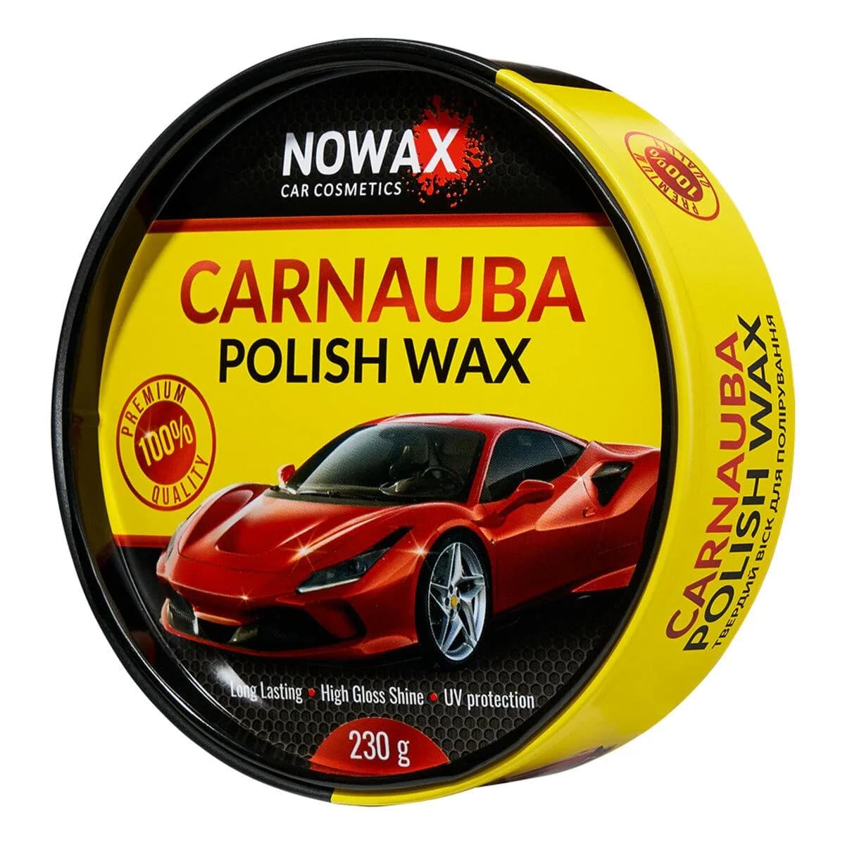 Поліроль кузова автовіск "NOWAX" 230ml (Карнаубський твердий віск)