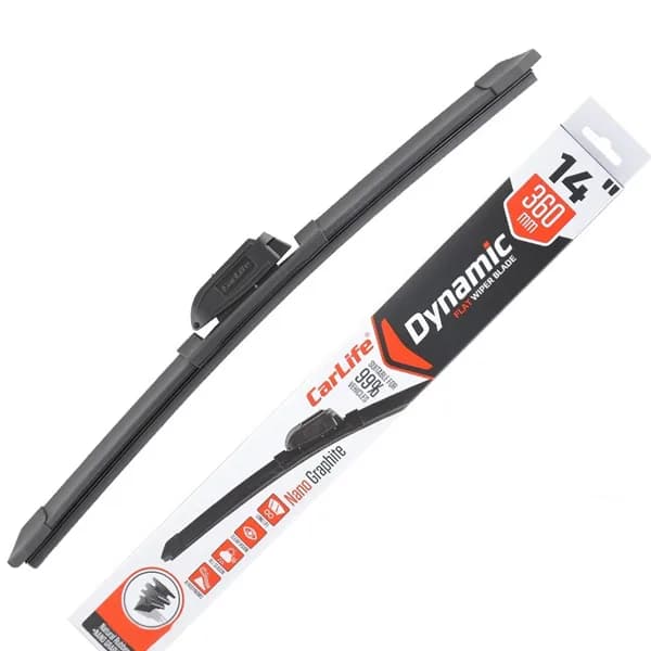 Щітка двірника  безкаркасні "CARLIFE" Dynamic 360mm (3 адаптера)