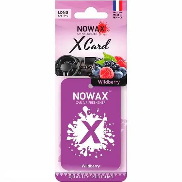 Освіжувач  "NOWAX"  (сухий листок) X-Card - Wildberry