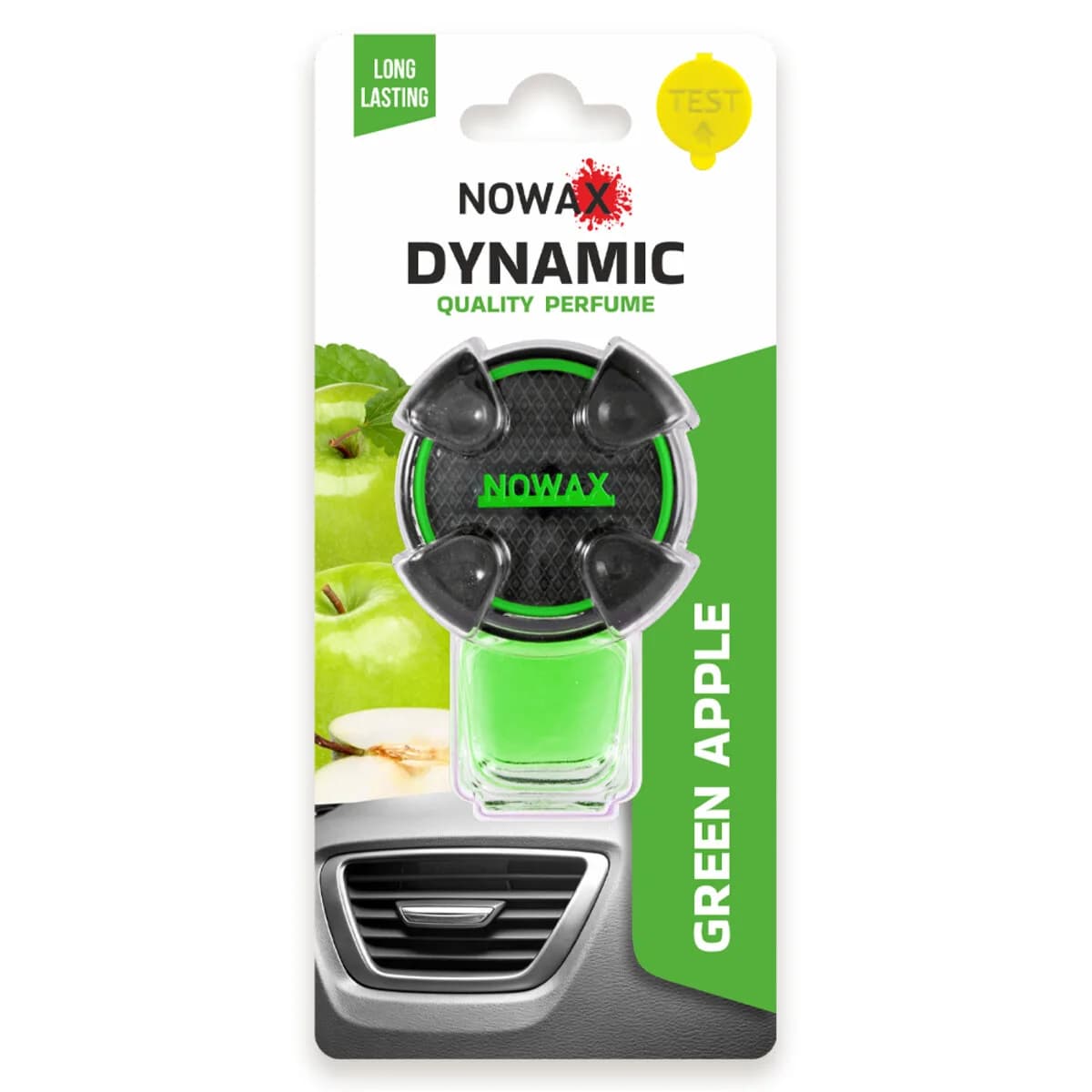 Освіжувач  "NOWAX" ( дефлектор) серія "Dynamic" - Green Apple