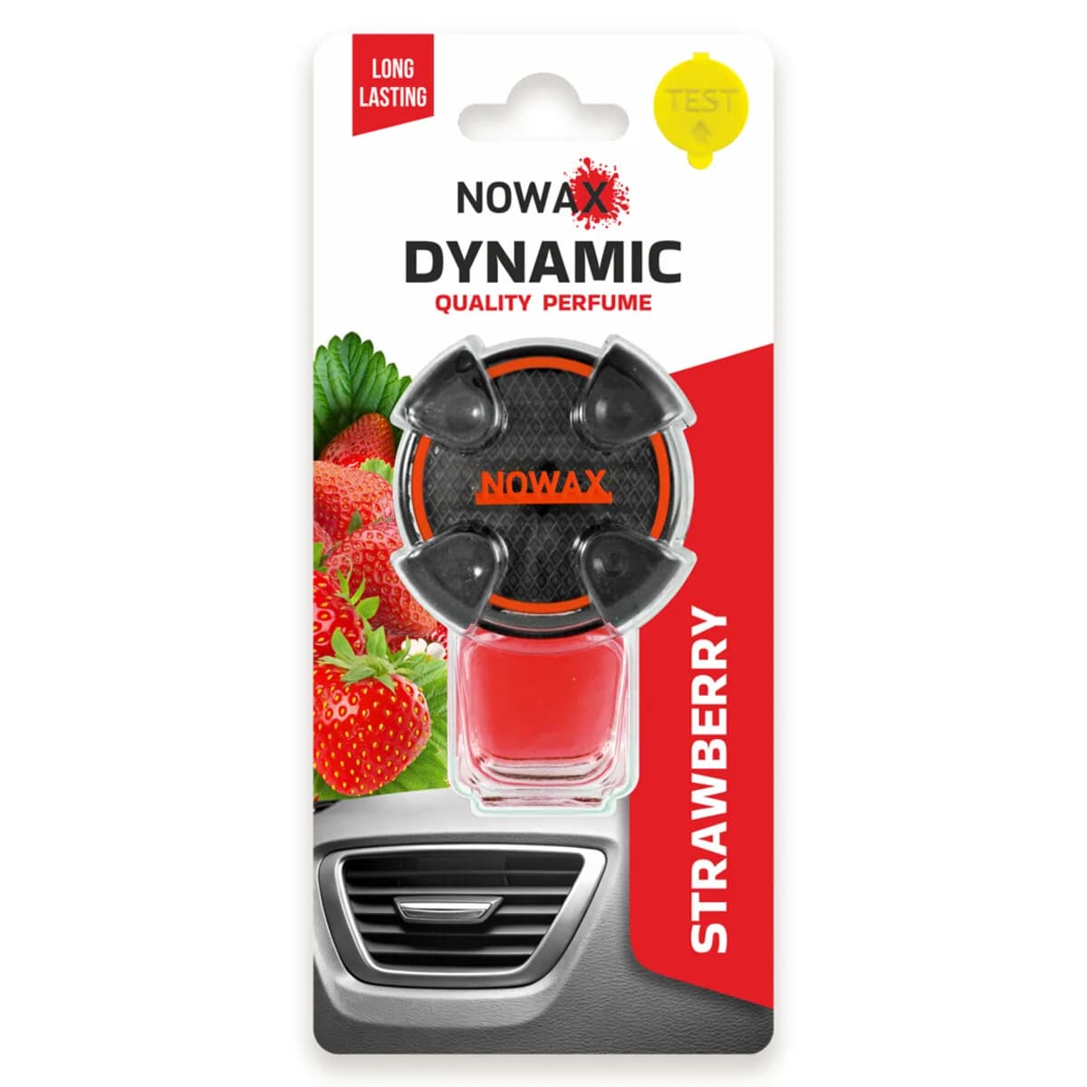 Освіжувач  "NOWAX" ( дефлектор) серія "Dynamic" - Strawberry