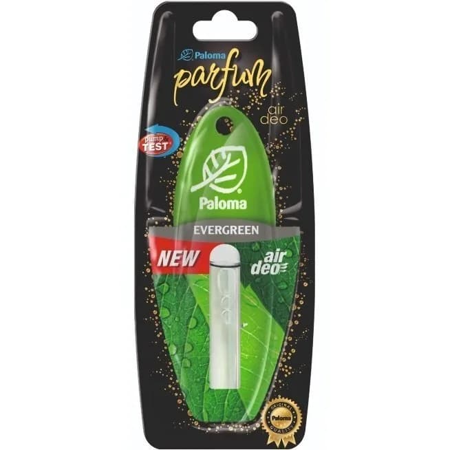 Освіжувач "Paloma" Parfume Evergreen, блістер (рідкий на дзеркало)