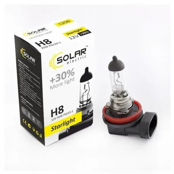 Лампа Н8 12v 35wt "SOLAR" Starlight + 30%