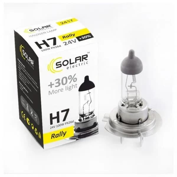 Лампа Н7 24v  100wt "SOLAR" Starlight + 30%
