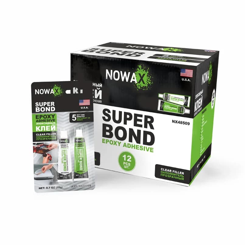 Клей епоксидний 2-комп. ( 5хв.) "NOWAX" Super Bond 20г (прозорий) (Cobra Glue)