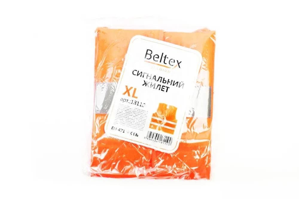 Жилет безпеки світловідбиваючий XL 100г/м2 оранжевий "BELTEX"