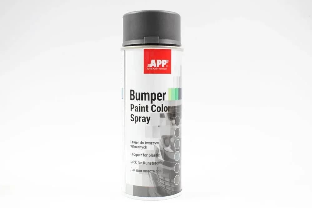 Фарба аерозольна для бамперів "APP" Bumper Paint Color Spray темно-сіра 400мл.